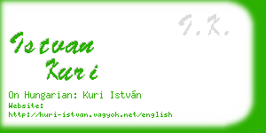 istvan kuri business card